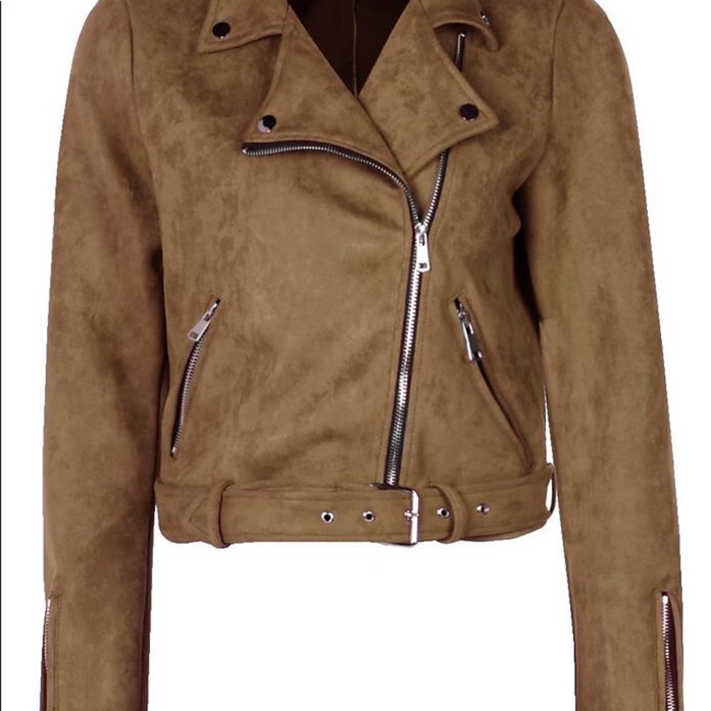 Boohoo Women’s Suede Moro Jacket